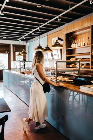 woman in bakery